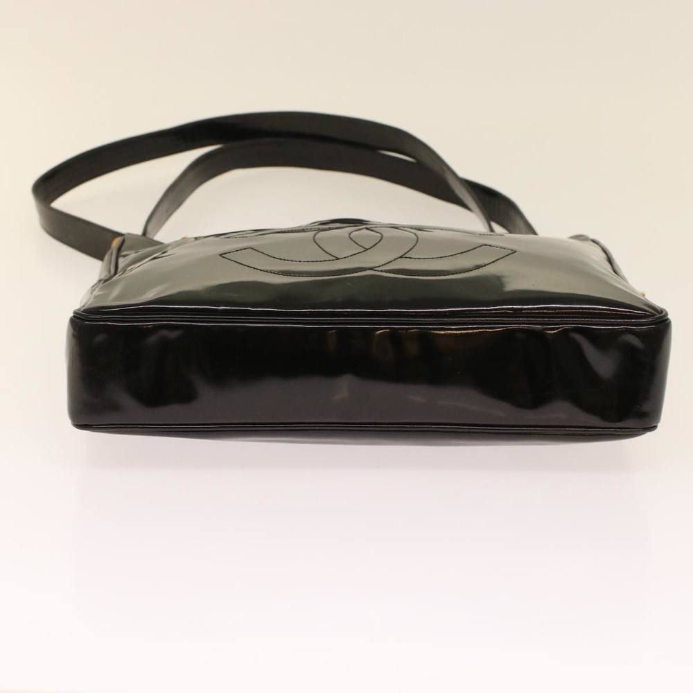 CHANEL Chain Shoulder Bag Patent leather Black CC Auth ar9959B - Picture 5 of 16